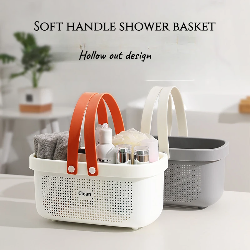 

2024 New Portable Shower Caddy Basket,Plastic Storage Baskets with Double Handle, Plastic Tote Storage Basket Toiletry Organizer