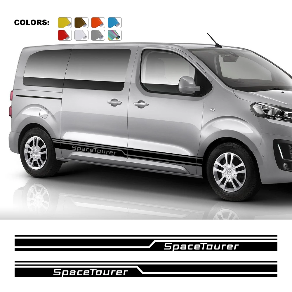 Car Door Side Stickers For Citroen Spacetourer E C4 XS M XL MPV Camper Minivan Van Graphics Decor Decal Auto Tuning Accessories