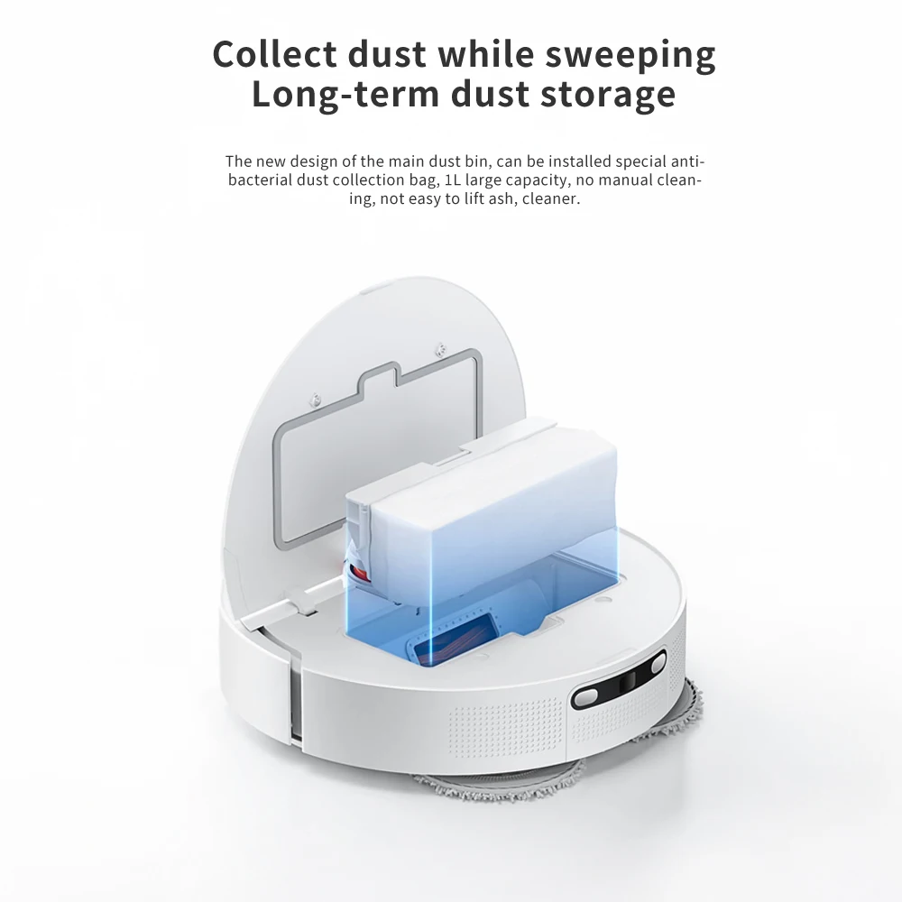 XIAOMI MIJIA Self Robot Vacuum Cleaners Mop H40 Smart Home Sweeping High Speed Rotary Scrubbing 6000PA Cyclone Suction LDS Laser