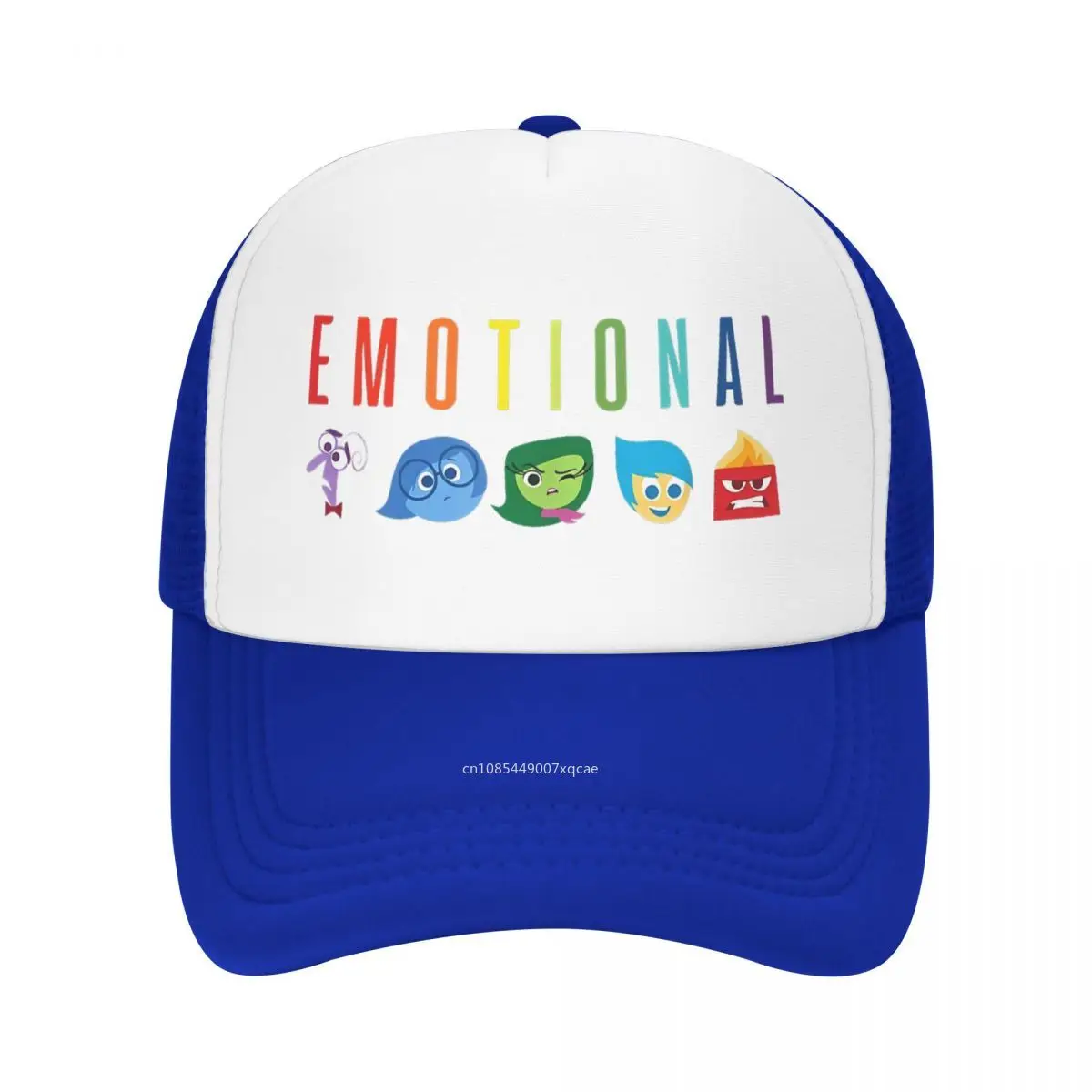 Inside Out Emotional Rainbow Mesh Baseball Cap Men Women Outdoor Trucker Worker Hats Adjustable Summer Sports Cap