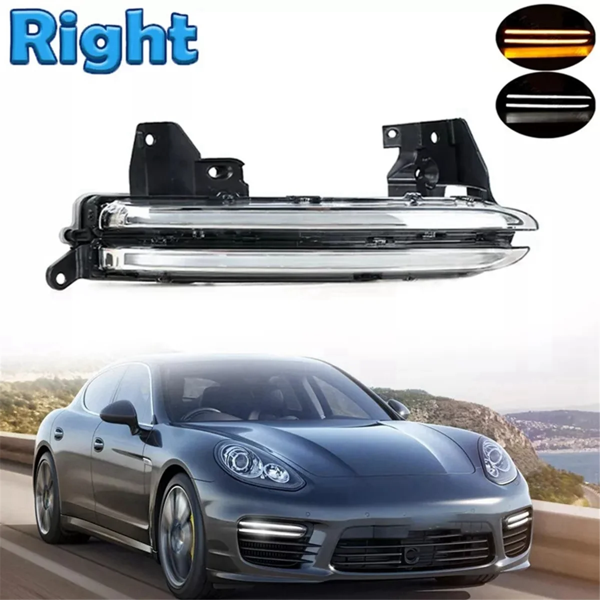 1 par de luces antiniebla LED DRL para Porsche Panamera GTS 2014-2017JAS