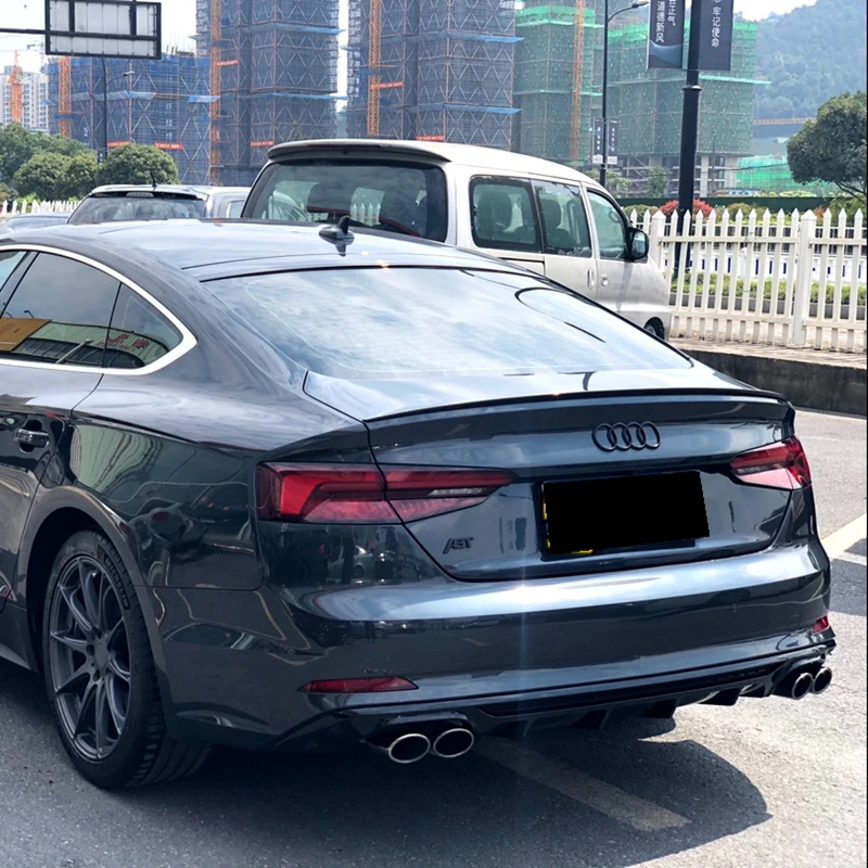 For Audi A5 S5 2017-2023 Car Rear Trunk Spoiler High Quality ABS Material Primer Color Car Tail Wing Decoration