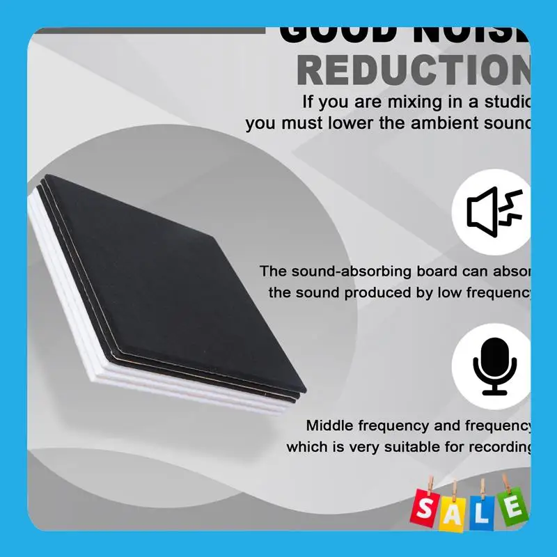 

BABP 6 Pack Acoustic Panels High Density Soundproof Wall Panels Sound Absorbing Tiles For Recording Studio,Ceiling,Office,Etc
