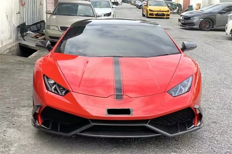 

High Quality M Style Carbon Fiber Front Bumper Lip Side Skirt Rear Diffuser Rear Spoiler for Lamborghini Huracan LP580 LP610