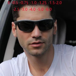 Outdoors Sports Windproof Myopia Sunglasses Men Polarized Car Driving Nearsighted Sunglasses With Diopters 0 -0.5 -0.75 To -6.0
