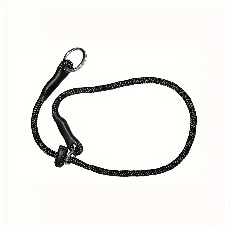 Hundetrainingssleine aus Polyesterfaser mit verstellbarem Schlupfhalsband – langlebige Choke-Schlaufe für Verhaltungstraining, nicht-asphiexierende Co – Detail 2