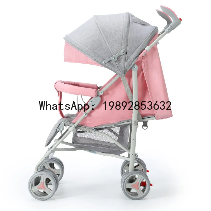 Cochecito de bebé para niños, ligero, puede sentarse y acostarse, absorción de impacto, cochecito de bebé plegable