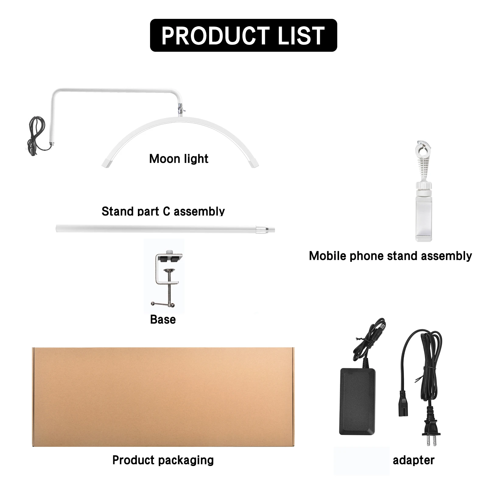 Fusitu FT-Y11A 40W 멀티 앵글 회전 LED 네일 라이트 반달형 필 라이트 네일 뷰티 살롱 메이크업 라이브 전등