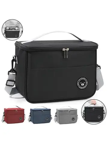 Insulated bag, lunch box, handbag, square insulated bag, aluminum foil thickened bento bag, office worker, student bring food, l