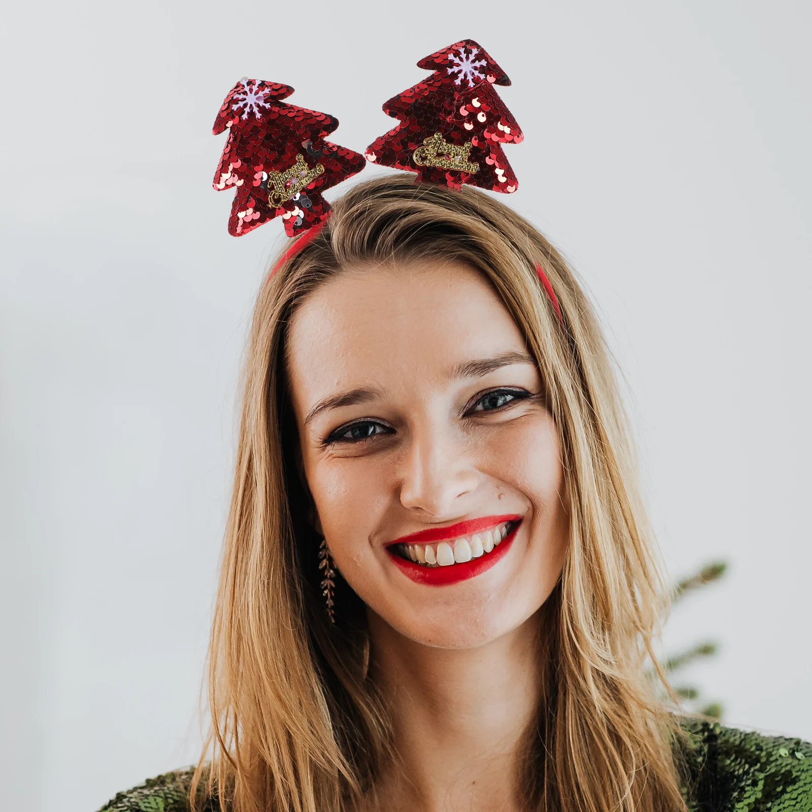 

4Pcs Christmas Headband Antler Reindeer Tree Hairband Comfortable Soft Material Xmas Party Ornament Supplies Christmas Headband