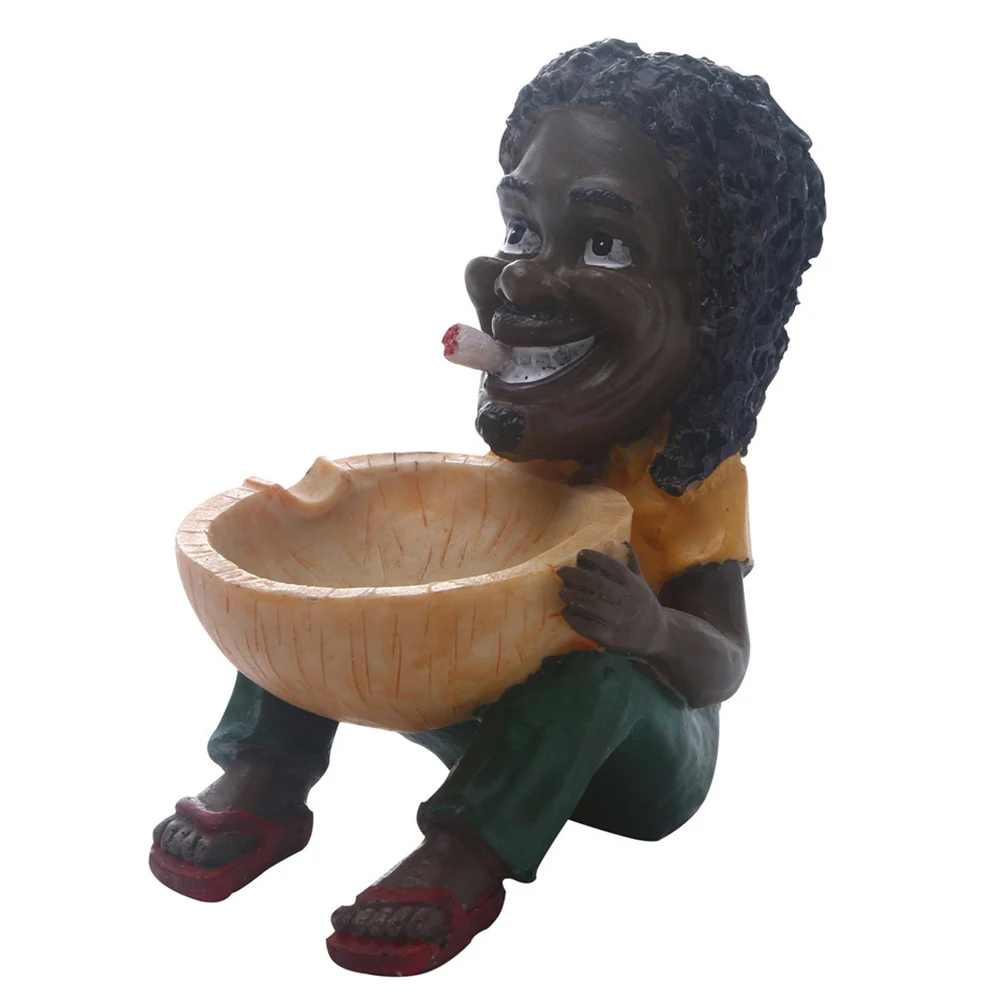 

Creative African Characters Ashtray Resin Decoration Delicate Fashion Ornament Household Desktop Cigar Tray Decorative Gift For