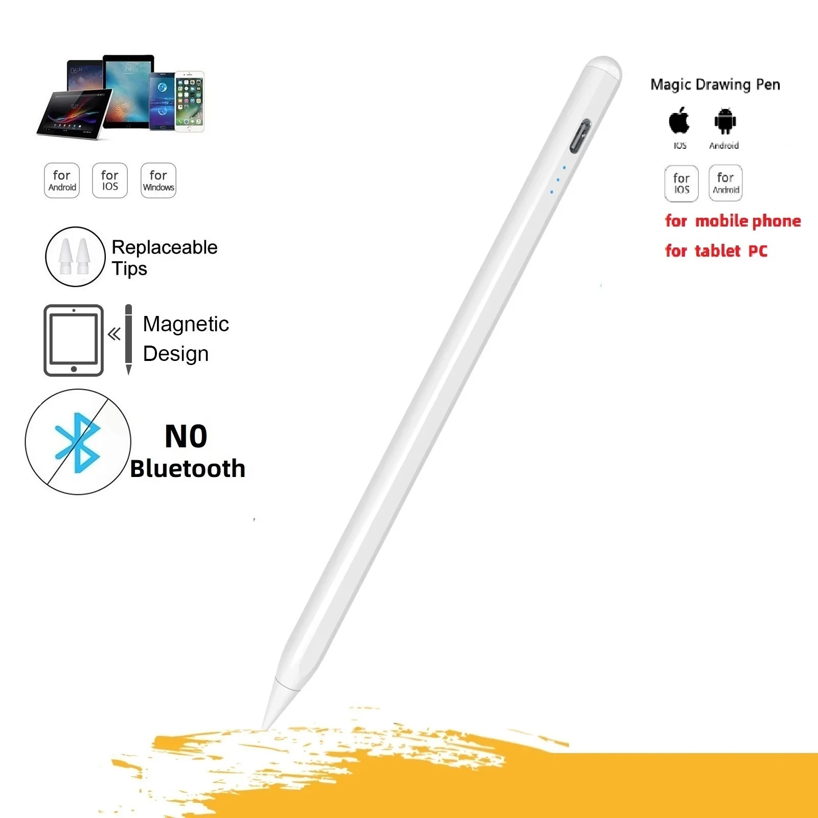 Universal Stylus Pencil for Capacitive Touch Screen Compatible with Android/IOS Cellphone/Most Smartphones and Tablets