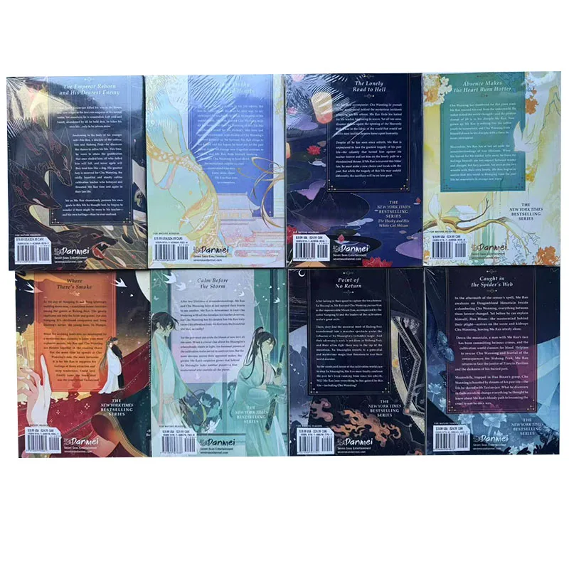 

Набор книг Эрха и его белый кот Шизун, английский книжный набор (4 книги в наборе, томы 1–4 или 5–8)