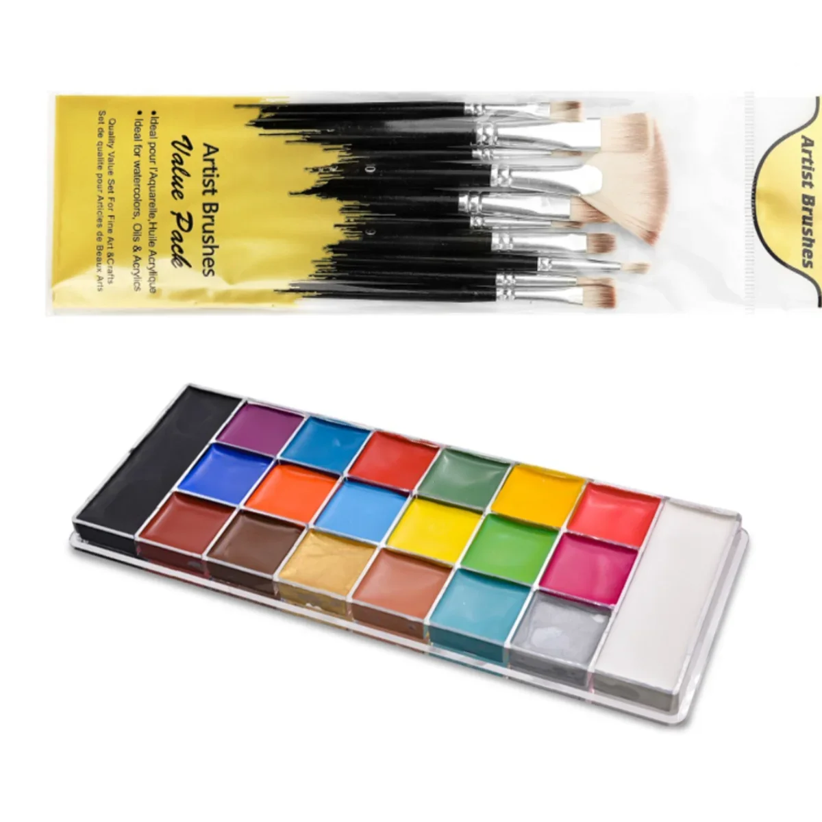 make up Face Body Painting Party eye Makeup Fancy Dress Beauty Palette festival eye face make up with brush pen set