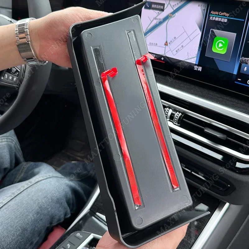 Consola Central de coche, caja de almacenamiento de pantalla de navegación, organizador de sintonización para BMW Serie 3 G20 Facelift 2022 2023, accesorios interiores