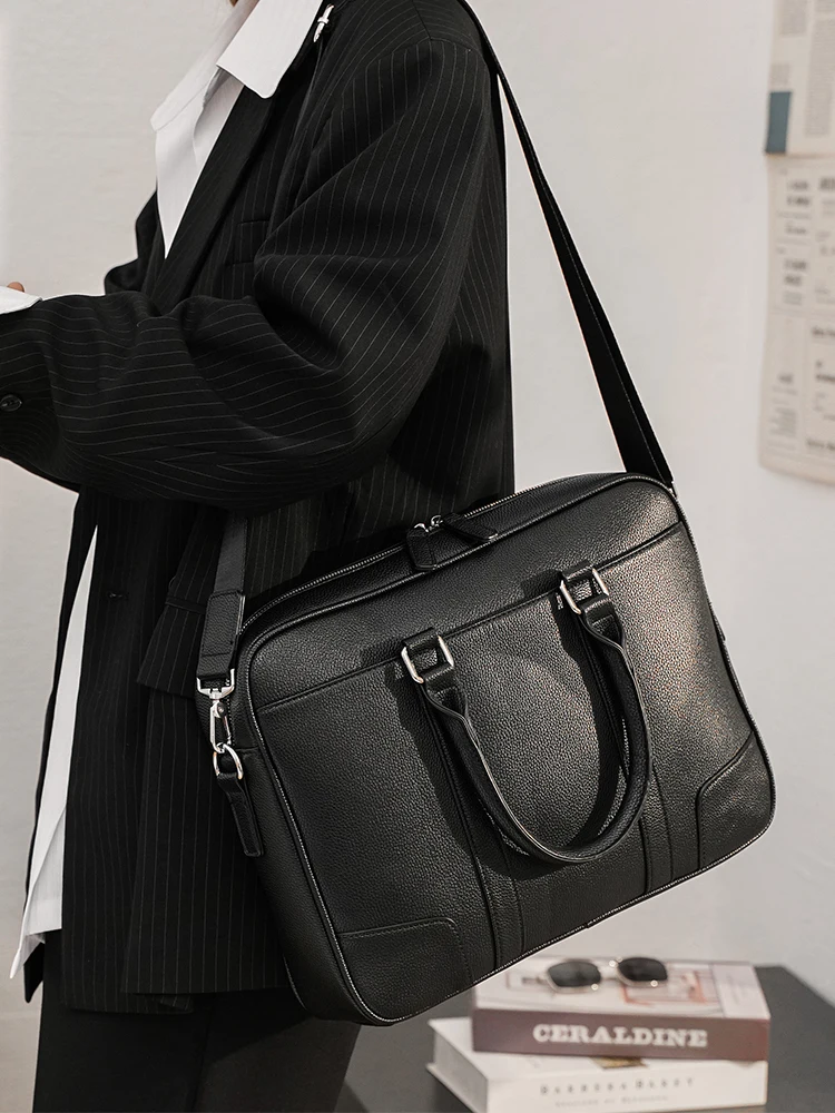 

Casual Busin Men's Handbag Horizontal File Bag Briease Leisure Travel Single oulder Bag Laptop Bag Crossbody Bag