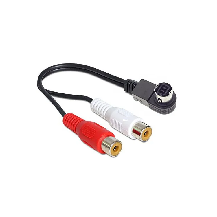 

5 шт. подходит для аудиокабеля Alpine JVC, кабель для компакт-дисков, автомобильный аудиокабель 2RCA