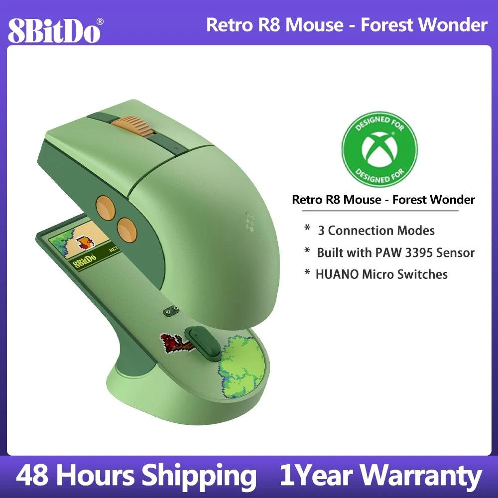 -souris-8bitdo-retro-r8-forest-wonder-bluetooth-24g-sans-fil-usb-c-accessoires-de-jeu-avec-capteur-paw-3395-pour-windows-et-android