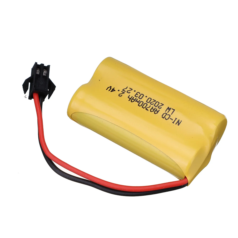 แบตเตอรี่ NI-CD 2.4V 700mAh สำหรับรีโมทคอนโทรลของเล่นรถถังรถไฟหุ่นยนต์เรือแบตเตอรี่สำรอง AA 700mAh 2.4V แบตเตอรี่แบบชาร์จไฟได้