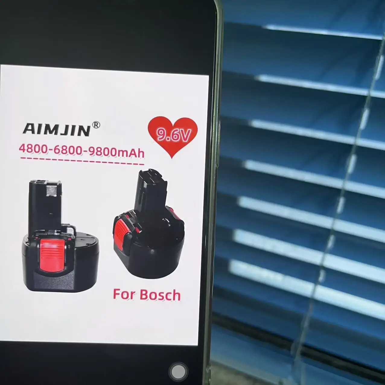 

9.6V For Bosch BAT119 4.8/6.8/9.8Ah BAT048 Ni-CD Replacement Battery BH984 BPT1041 Drill Screwdriver Rechargeable Batteries GDR