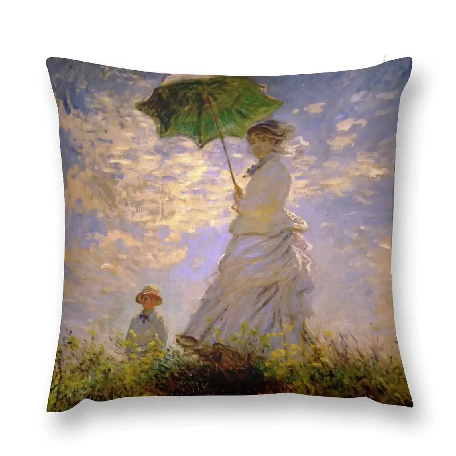 

Claude Monet - 'Femme avec un parasol' 'Madame Monet and Her Son' Throw Pillow luxury throw pillow covers Cushion Cover pillow