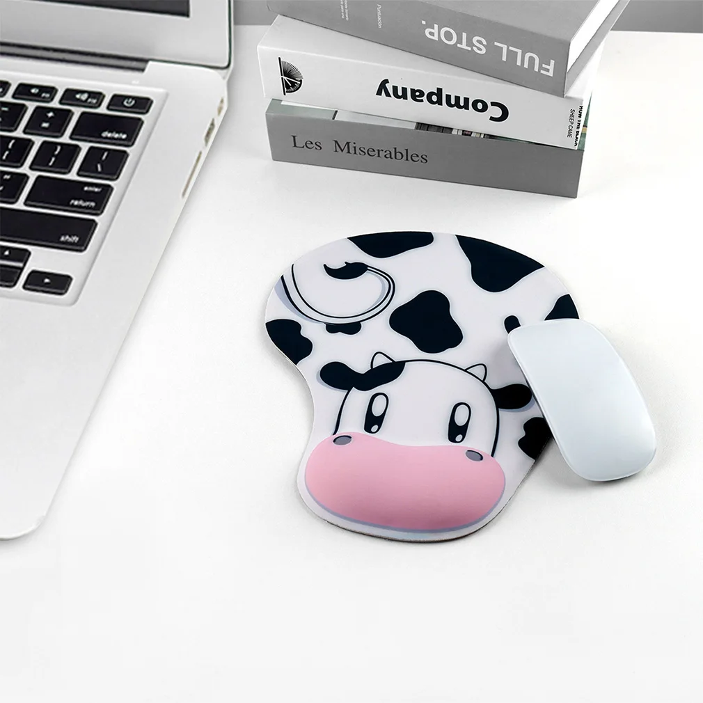 

Cute Cartoon Cow Mouse Pad With Integrated Wrist Anti-skid Rubber Grip Ergonomic Gamer Mousepad For Computer Laptop Dropshipping