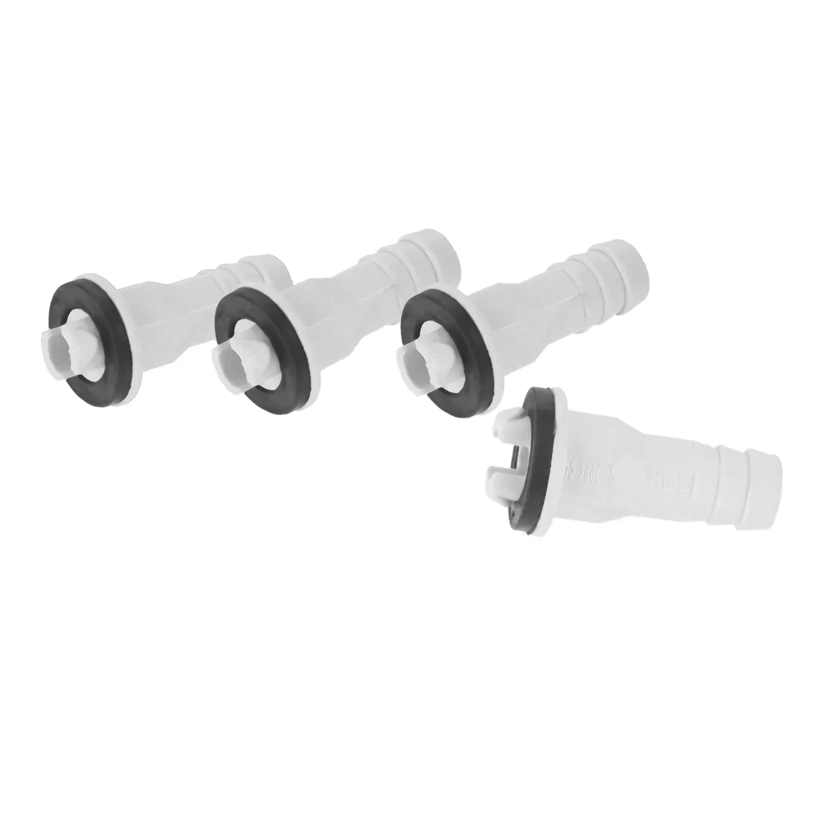 4Pcs 3/5 Inch AC Drain Hose Connector Straight Adapter Fitting with Rubber Ring for Window Air Conditioner and Mini Split Units