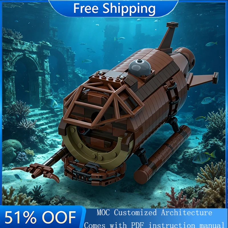 

Набор из 562 деталей: Мини-модель подводной лодки из серии знаменитых фильмов ужасов, конструктор-машинка для детей и взрослых, подарок на день рождения