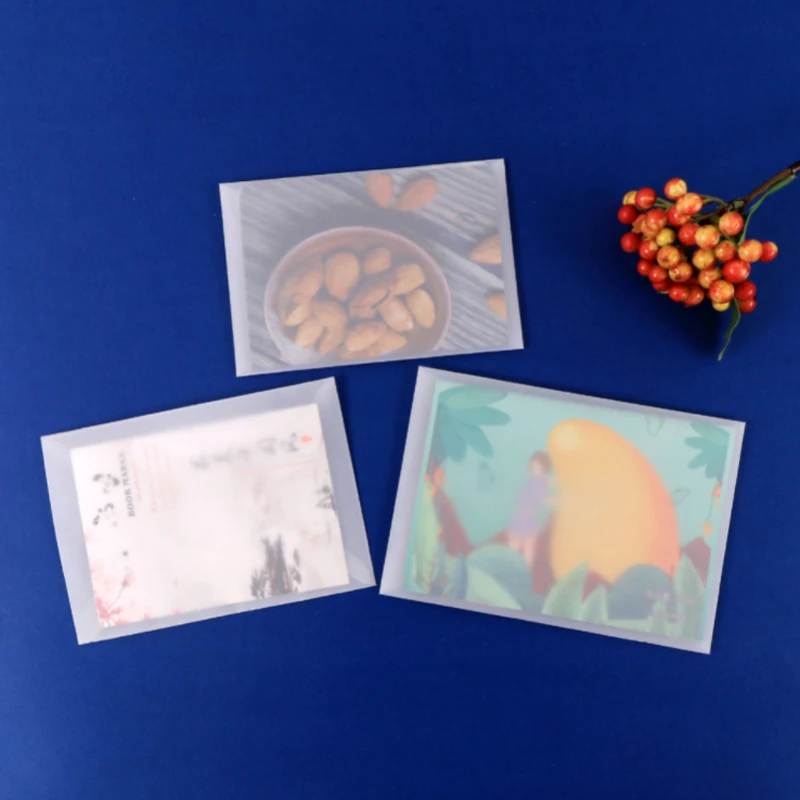 20PCS 17.6x12.5cm Sulfuric Paper Transparent Envelope Blank Translucent Style Journal Letter Decoration Custom Envelope