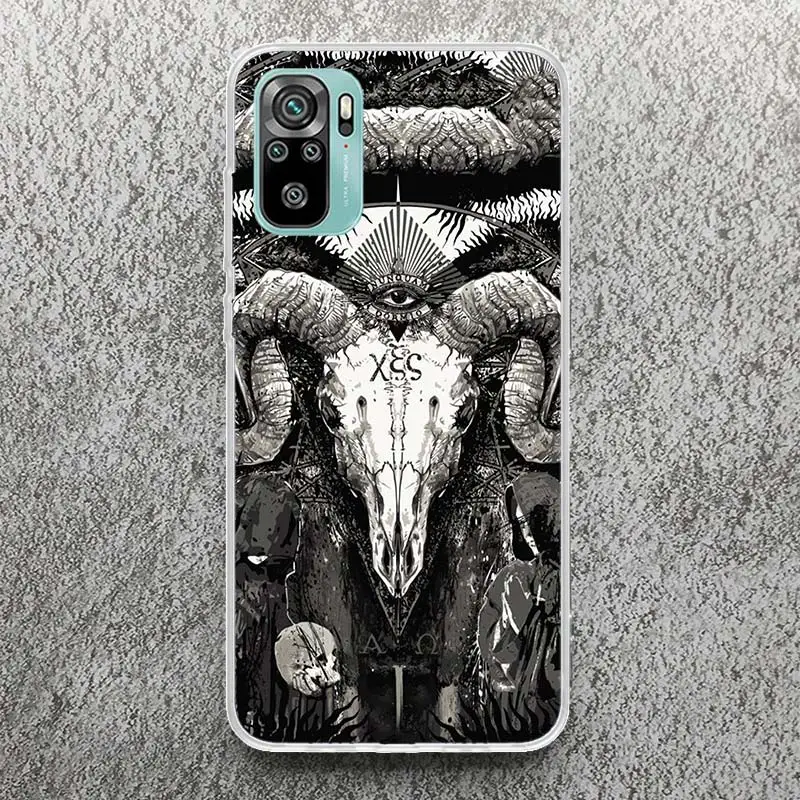 Satanic Goat Satan Devil Print Soft Case for Xiaomi Redmi 12 12C 10 10A 10C 9 9A 9C 9T 10X Phone Shell 8 8A 7 7A 6 Pro 6A S2 K20