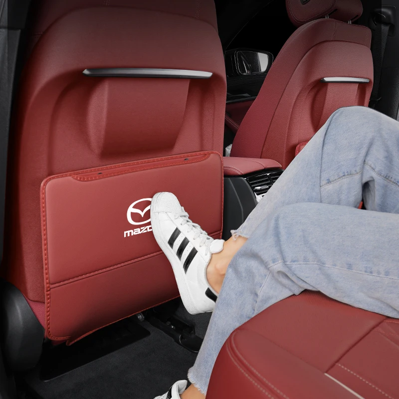 Mazda 3 5 6 SKYACTIV Axela Atenza CX30 CX5 CX8 CX9 MX5 RX8 RX7 BT50 Car Seat Back Storage Bag Anti-wear Backrest Anti-kick Pad