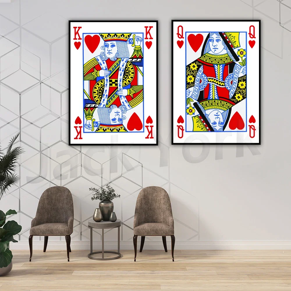 Queen of Hearts - Digital Poster Print,  King of Hearts - Digital Poster Print