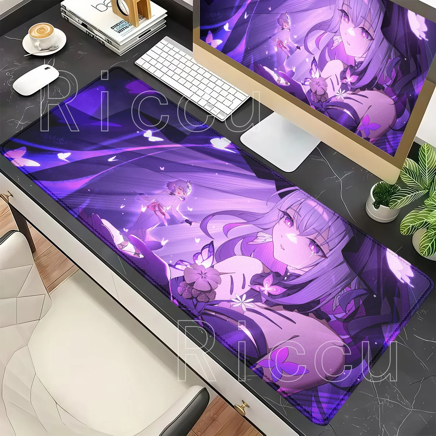 HD-Druck Mauspad HSR Castorice Honkai Star Rail Gaming-Tastatur Gummi-Mauspad Bürozubehör Anime Sexy Girl Schreibtischunterlage