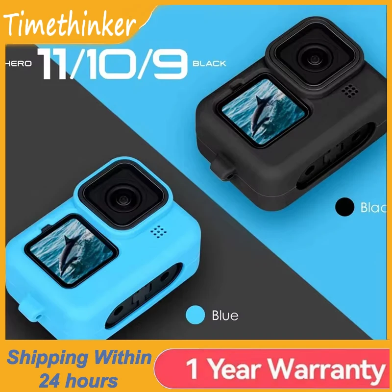 

Soft Silicone Case for Gopro Hero 12 11 10 for Go pro 9 10 11 12 Silicone Protective Full Silicone Case Camera Accessories