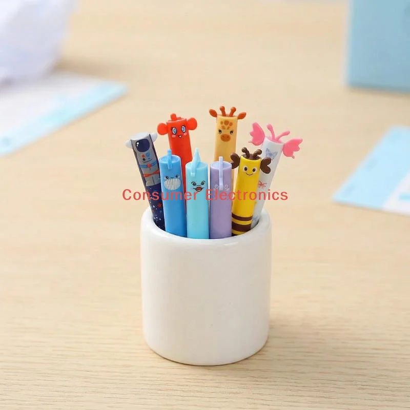 8Pcs Office Supplies Animal-Shaped Erasable Pens For Journaling Writing Gel Pen Birthday Christmas Gifts