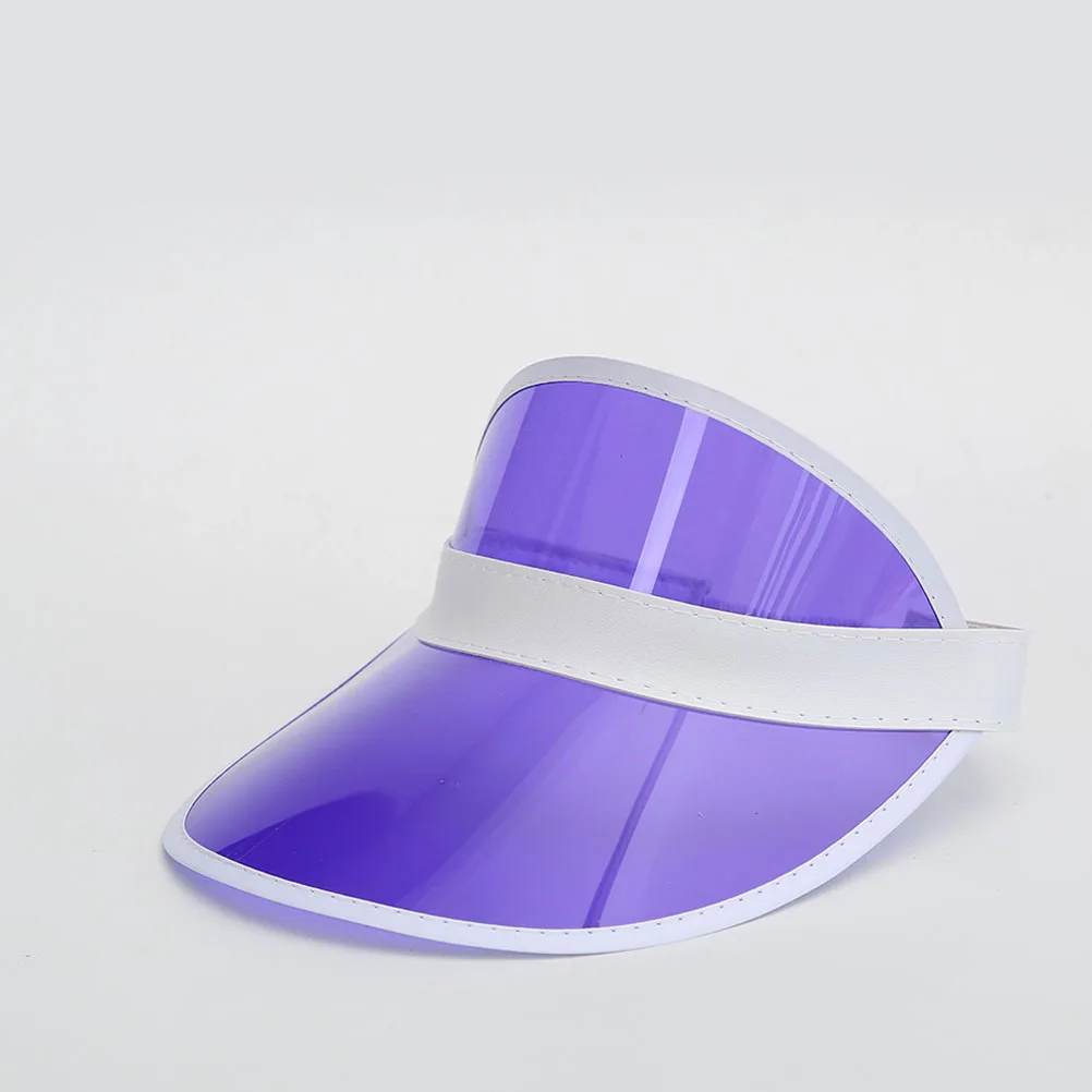 

5pcs Uv Proof Transparent Sun Hat For Beach Outdoor Summer Travel Protection Empty Lightweight Visor Cap Anti Uv Hat Portable