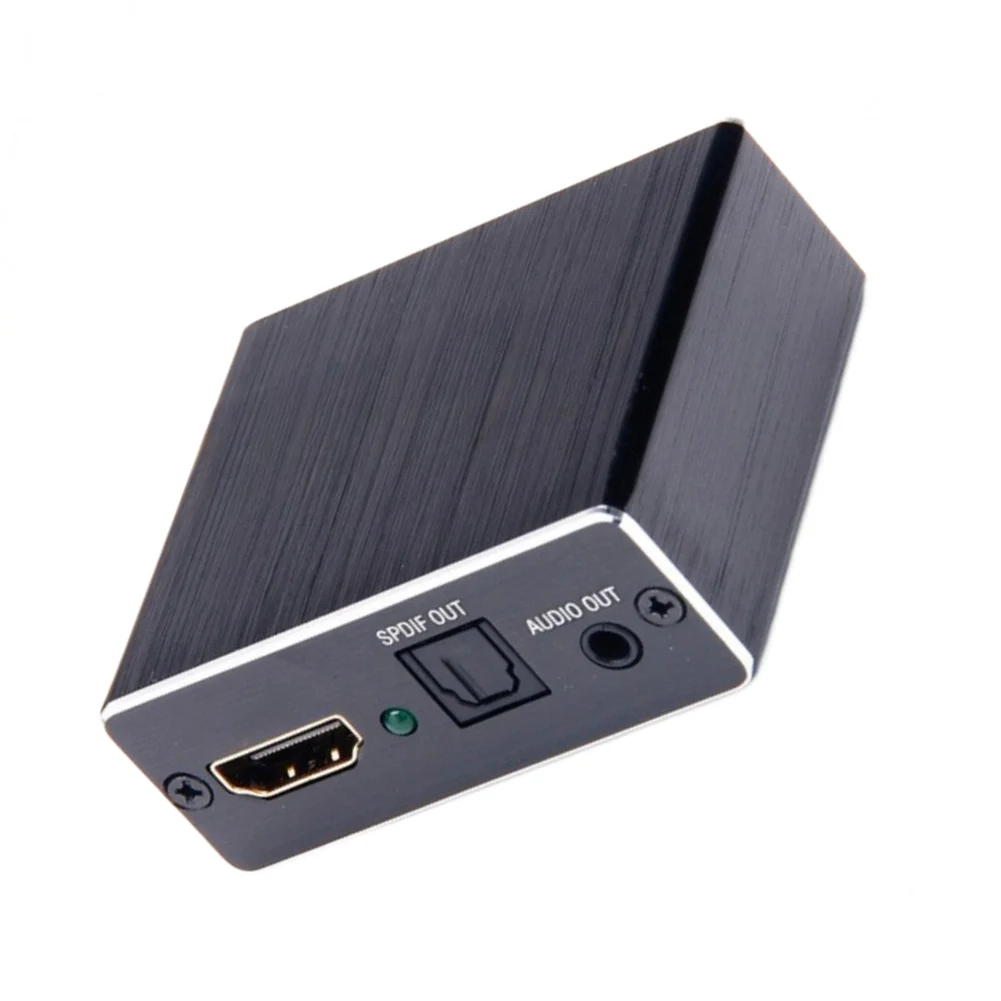 4K Audio Extractor with Optical SPDIF and 3.5mm Output for Supporting 5.1 Channel Audio Through 4K Audio Extractor
