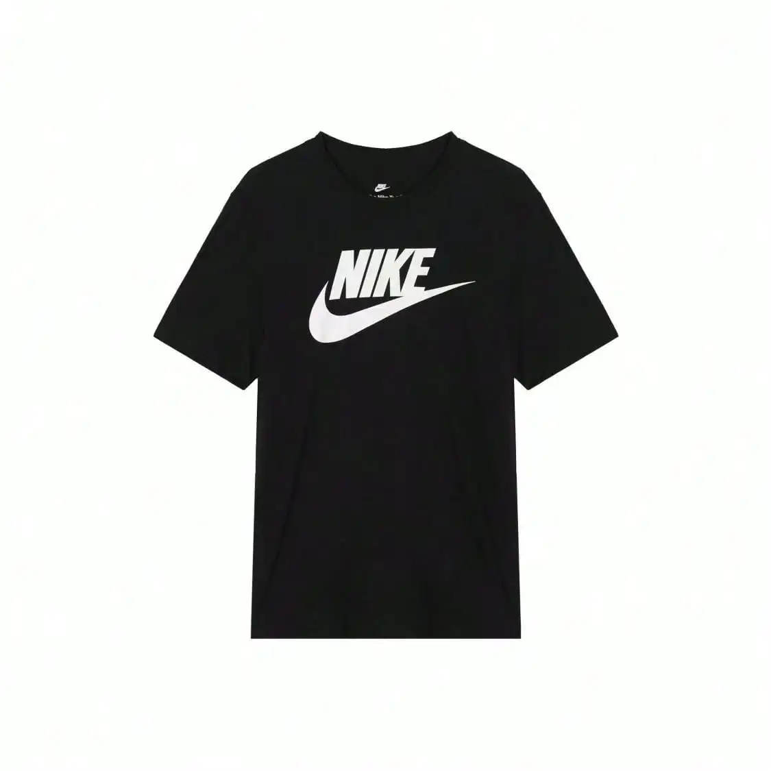 Nike Sportswear Classic Logo Print Crew Neck American Retro Short Sleeve T-Shirt, Men's, Black