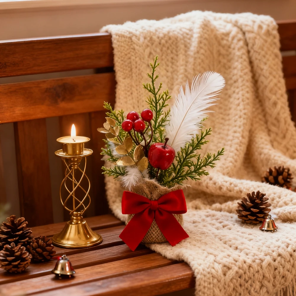 

Artificial Plant Flower HotSale Home Living Room Festival Outdoor Yard Garden Wedding Decor Christmas Tree Wreath Table DIY Gift