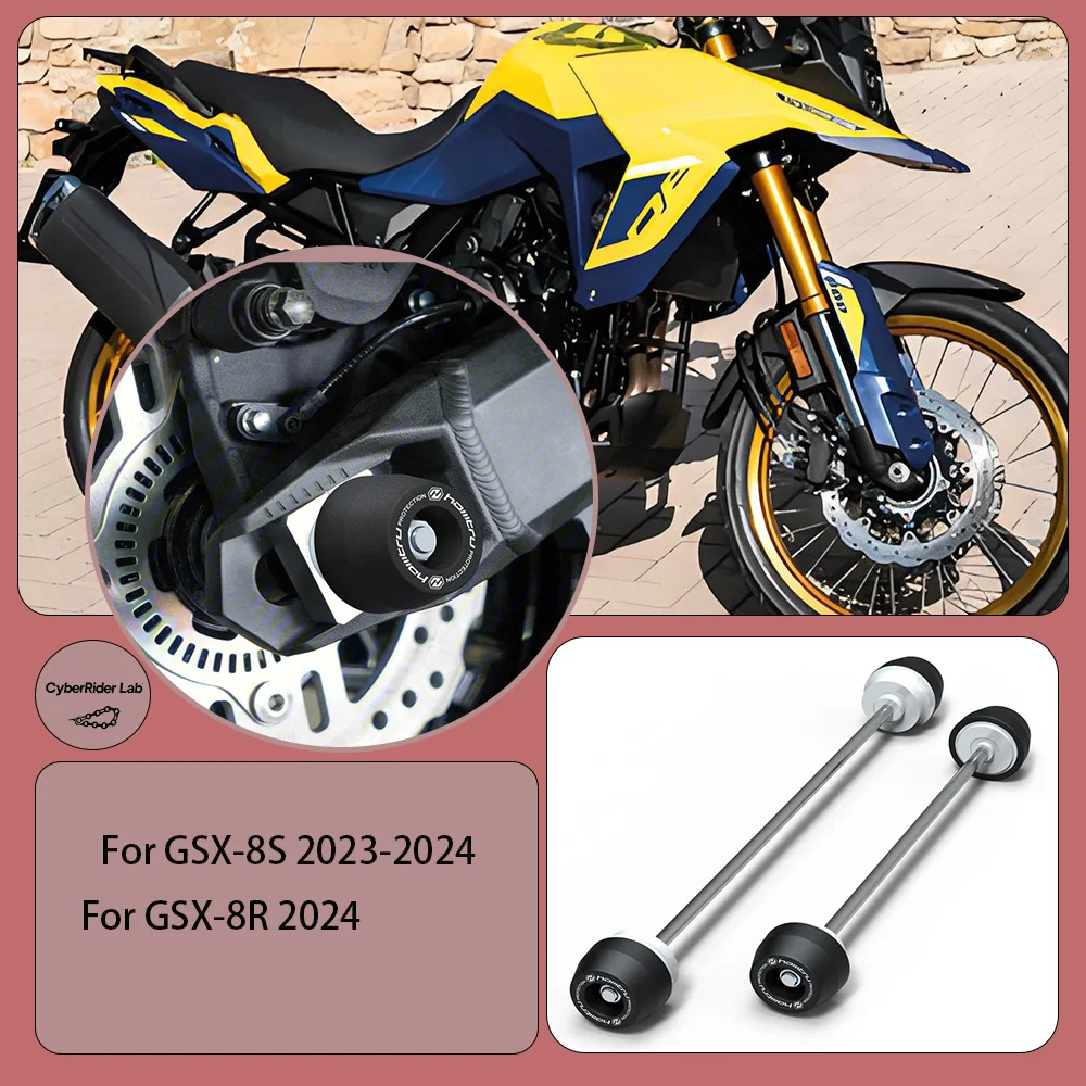 

For Suzuki GSX-8S/8R 2023-2024 Front/Rear Wheel Spindle CNC Anti-Fall Protectors - Back to School Rider Gift​
