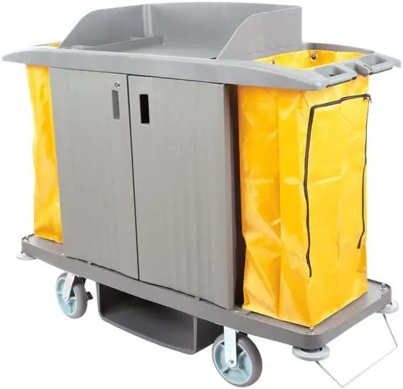 Hotel/Housekeeping Cart - Large Locking Three Shelf