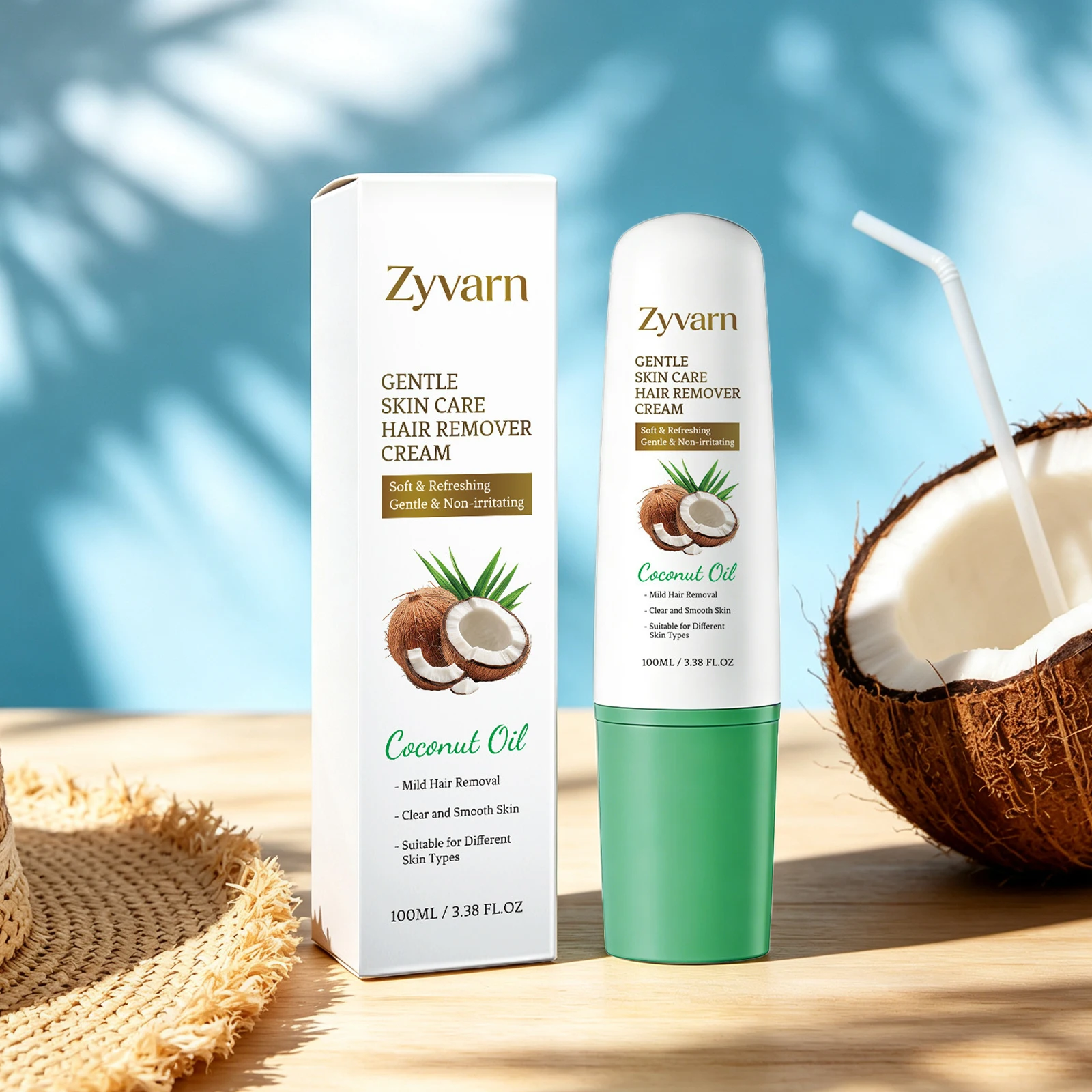 Coconut Oil Formula Hair Removal Cream For Women Man All Body Parts Hair Growth Inhibitor Intimate Areas Painless Hair Remover