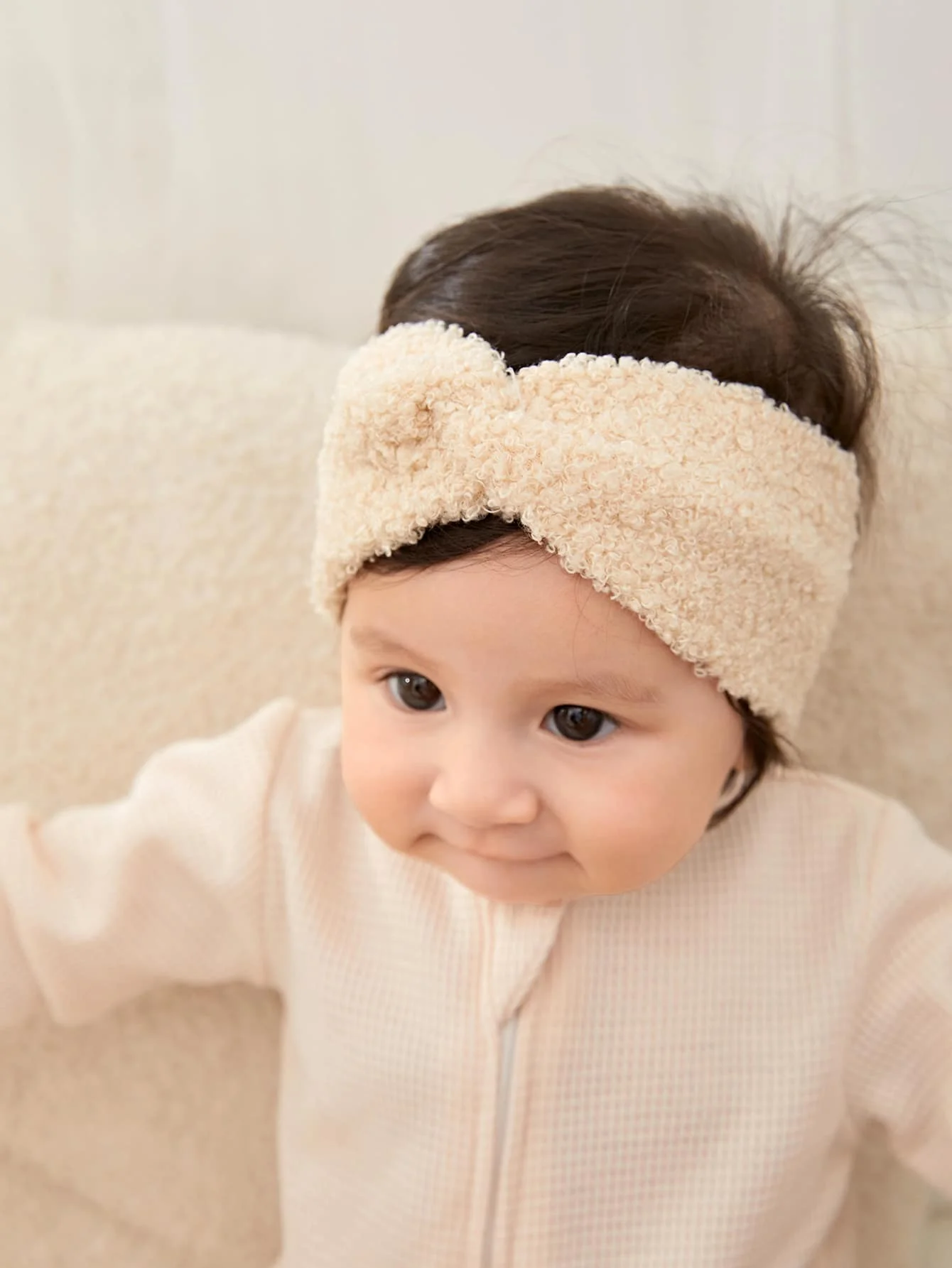 المخملية الطفل الشتاء عقال لحديثي الولادة بنين بنات اليدوية العصابات الشعر المرنة بوتيك خمر عمامة الدافئة أغطية الرأس 2 قطعة #1