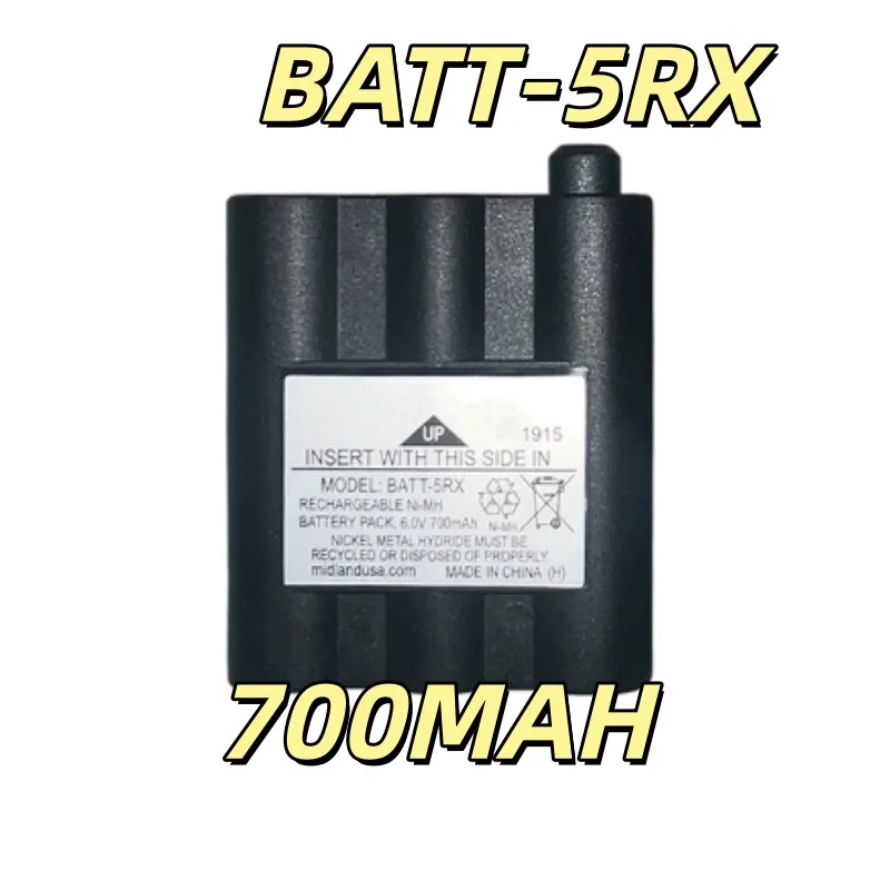 Replacement battery BATT-5RX For walkie-talkie battery new battery 700mAh 6.0V