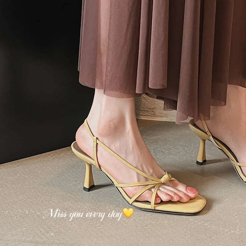 Womens Summer Sandals Narrow Band sandals Basic Style Summer Shoes European Style Elegant Party Wedding Shoes