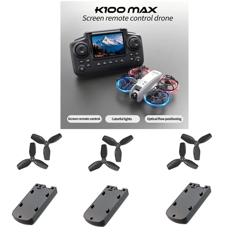 

3.7V 350MAH Battery For K100MAX Drone Battery Propeller K100 MAX Drone Screen Drone Battery Blades K100 MAX Dron Parts Toys Gift