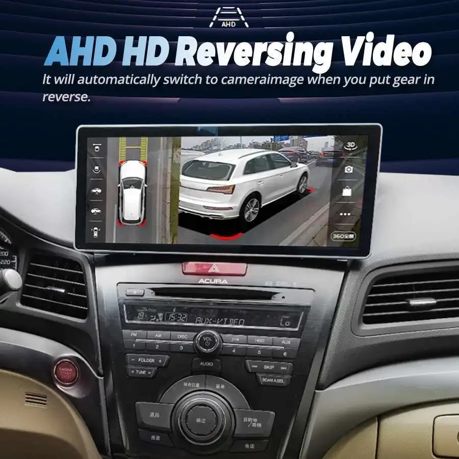 Для Acura ILX автомобильный радиоприемник мультимедийный видеоплеер беспроводной Carplay GPS навигация стерео головное устройство 12,3-дюймовый Android 14 Qled экран
