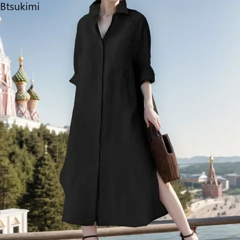 Женские платья из хлопка и льна 2026
