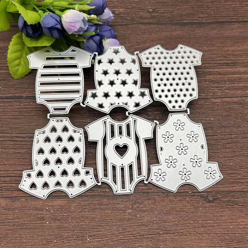 6pcs/set baby clothes Frames Cards Dies Metal Cutting Dies Stencils For DIY Scrapbooking Decorative Embossing Handcraft Template