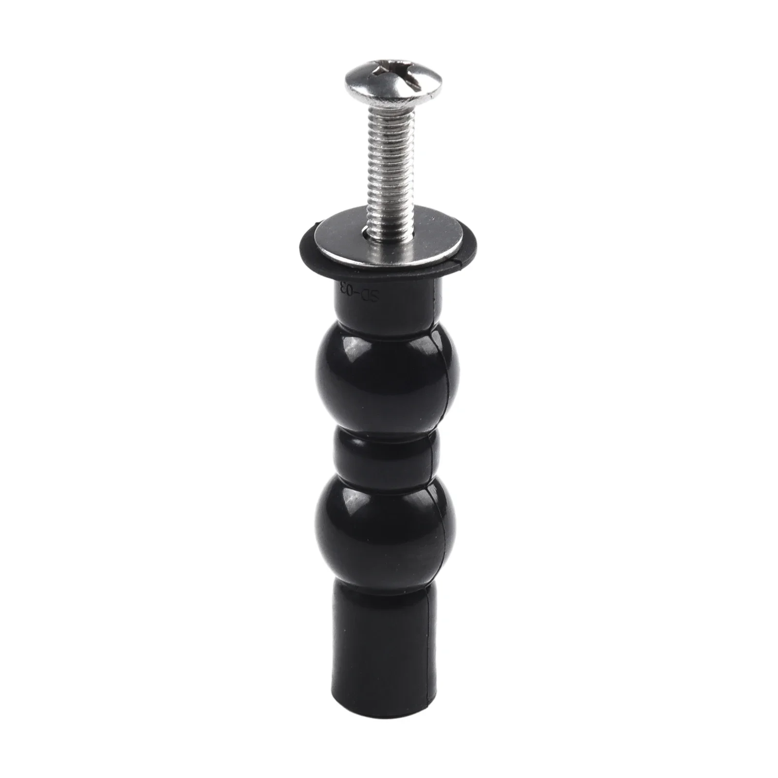 Toilet Hinge Screw Set 2 Pack Expanding Rubber Bolt Top Nuts Compatible Effective Replacement for Old Broken Hinges